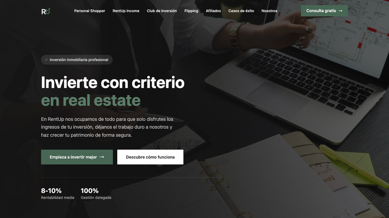 Web de RentUp Capital
